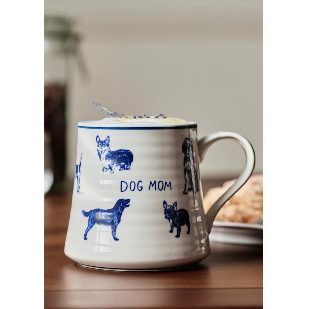 Anthropologie Molly Hatch Stoneware Dog Mom Mug
